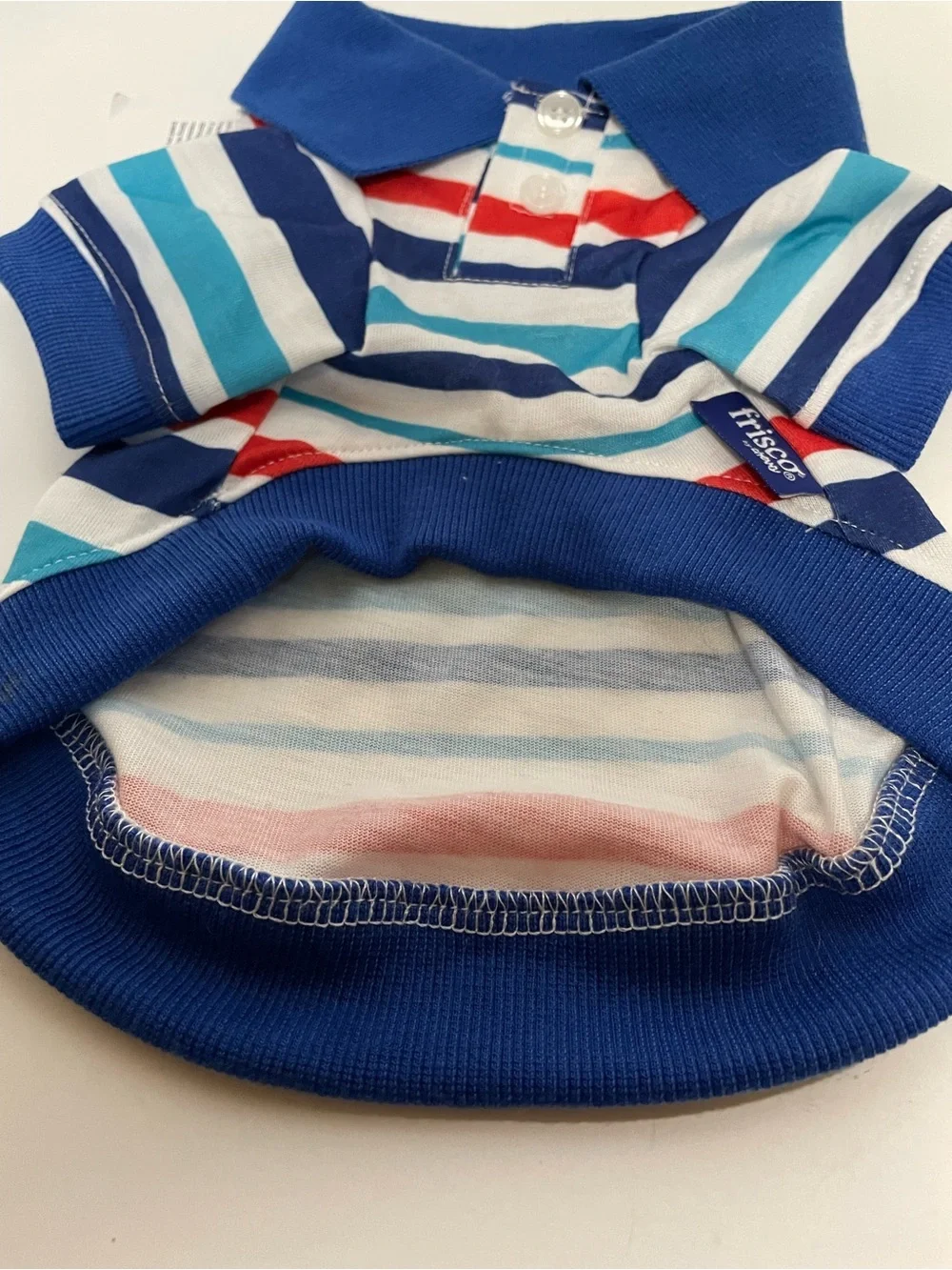 Frisco Blue Striped Polo Dog Shirt